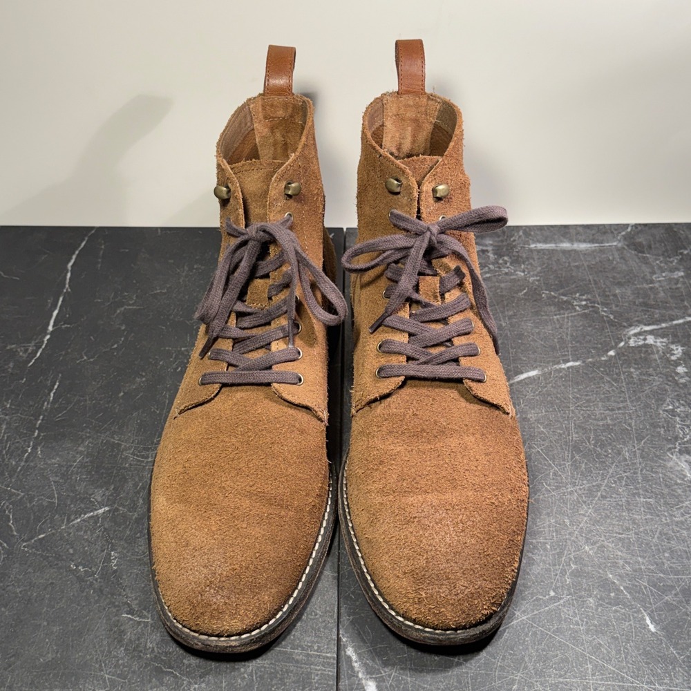 Mens Cole Haan Suede Boots | Size 8.5 M | Tan Brown Suede Lace Up Grand.OS